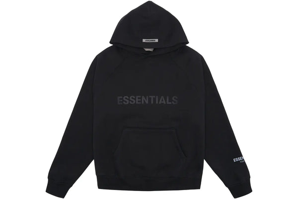Essentials Front Logo Black Hoodie