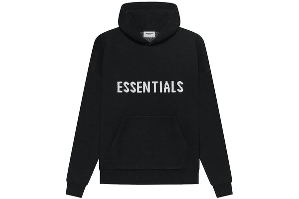 Essentials Knit Black Hoodie