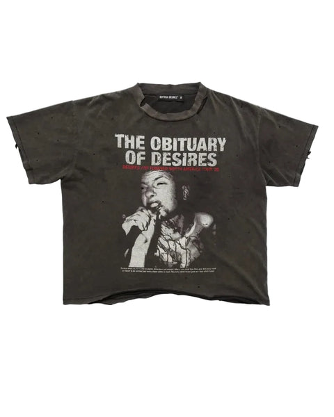 Bottega Desires Obituary Black Tee