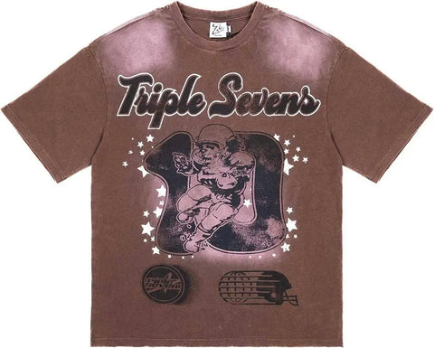 Triple Sevens All Star Football Brown Tee