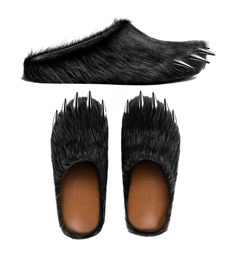 Bravest Bear Claw Black Mules