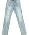 Purple P001 Weft Buckshot Mid Indigo Jeans