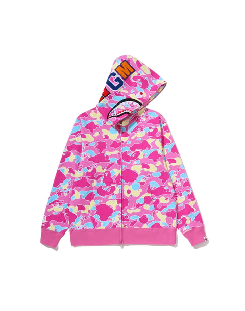Bape Sta Camo Pink/Yellow/Blue Shark Full Zip