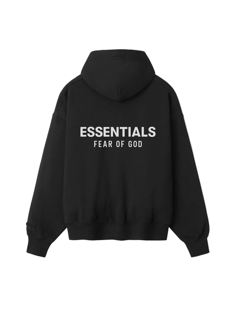 Essentials SS26 Classic Vintage Black Zip Up