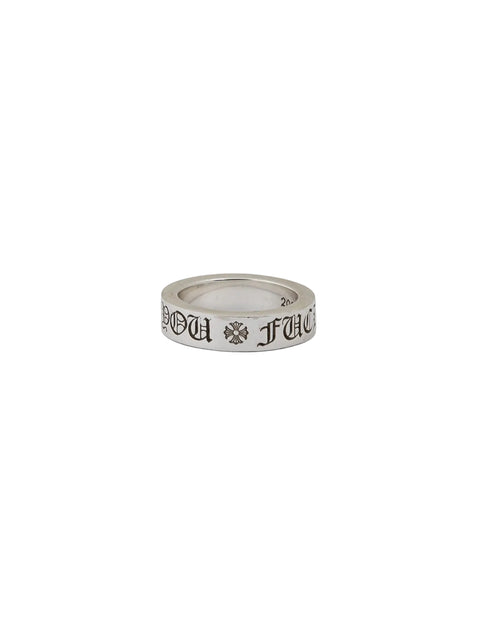 Chrome Hearts F*ck You Silver Spacer Ring