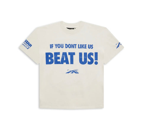 Hellstar Beat Us! T-shirt White/Blue
