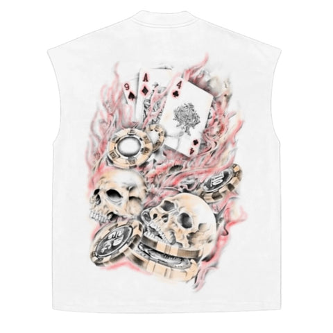 Floor 914 Clown White Sleeveless Tee