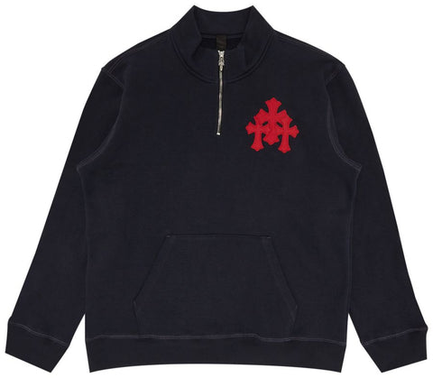 Chrome Hearts Paper Jam Navy/Red Quarter Zip