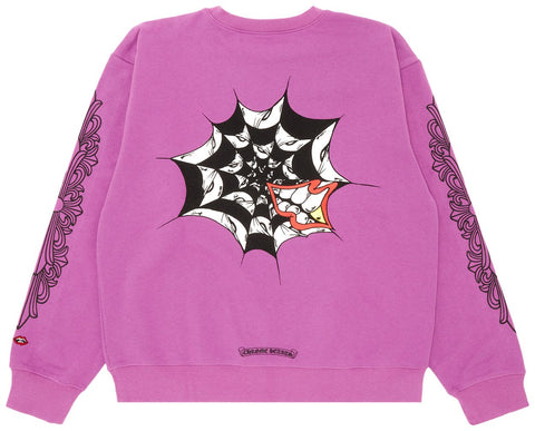 Chrome Hearts Matty Boy Web Purple Crewneck