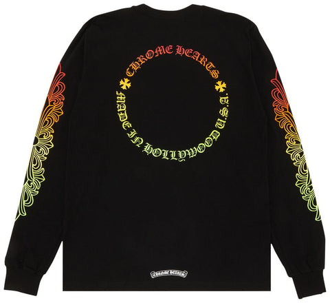 Chrome Hearts Gradient Circle Black L/S Tee