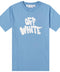Off-White 70's Type Logo Blue Tee