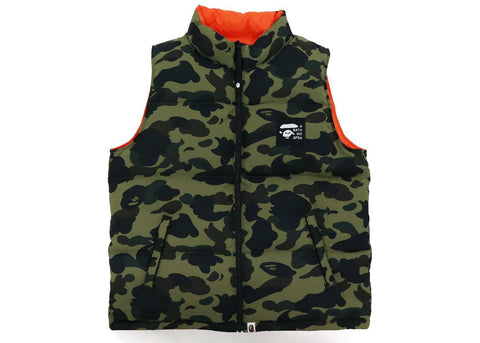 Bape Green 1St Camo Reversible Vest