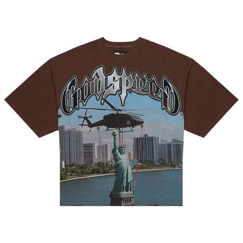 Godspeed JFK To MIA Mocha Tee