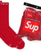 Supreme Red Crew Socks (1 Pair)