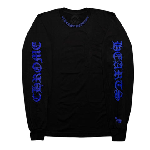 Chrome Hearts 1988 Neck Logo Black/Blue L/S Tee