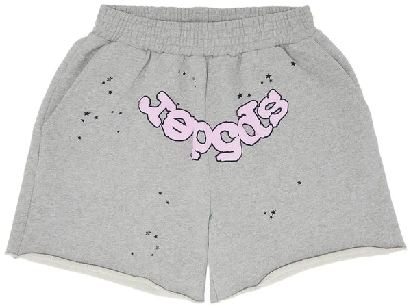 Sp5der OG Web Logo Sweat Short Heather Grey