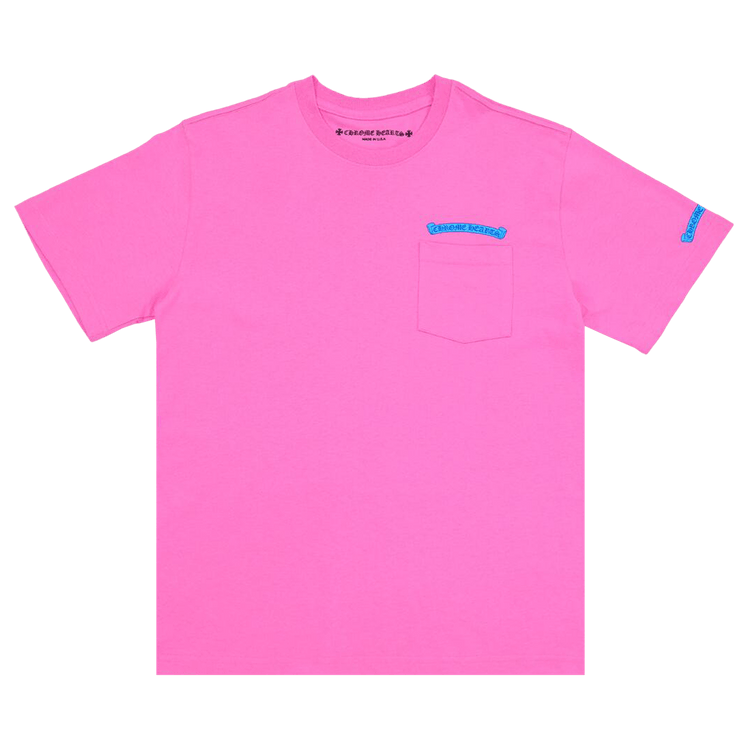 Chrome Hearts Blue Scroll Pink Tee