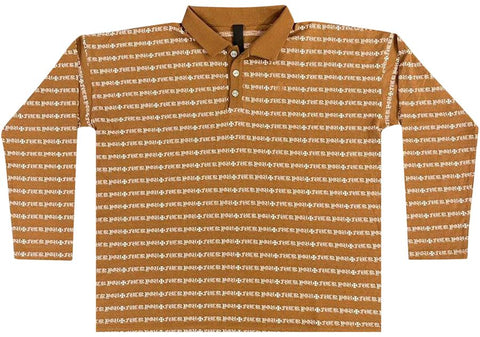 Chrome Hearts Matty Boy Brown/Orange L/S Polo