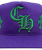 Chrome Hearts CH Green Leather Cross Purple Trucker