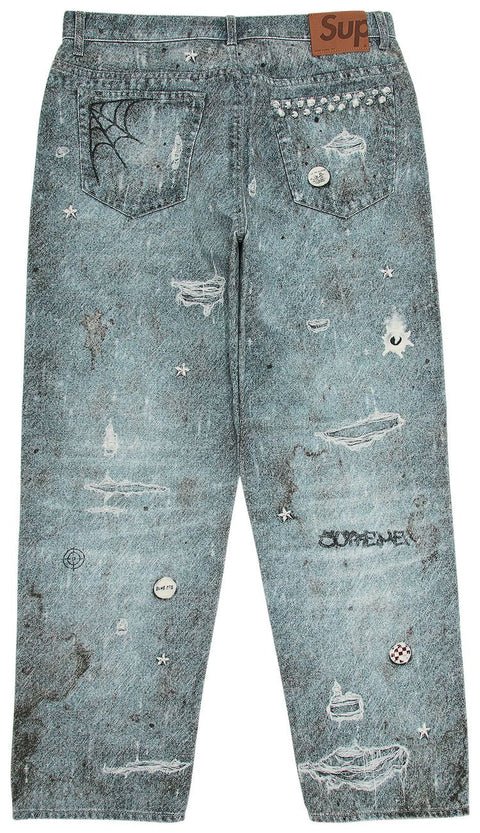 Supreme Trompe L’oeil Loose Fit Jeans