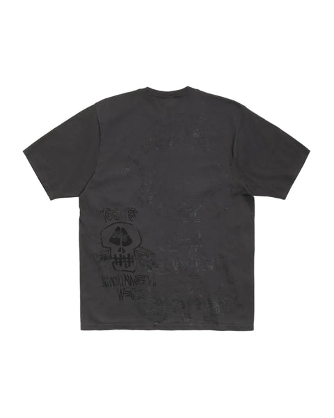 Stussy Skulls Faded Black Tee