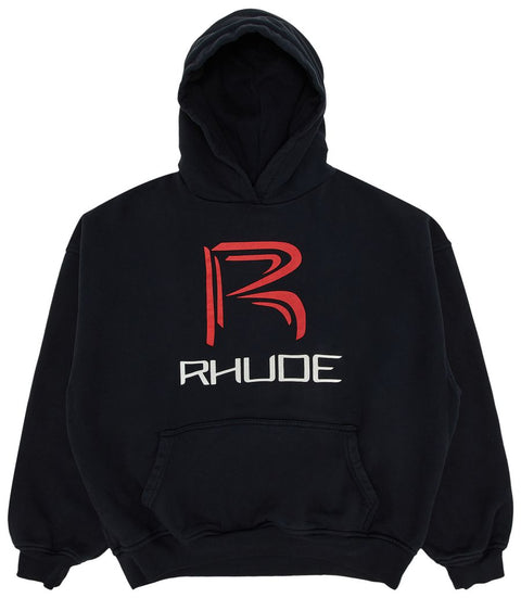 Rhude Circuit Logo Black Hoodie