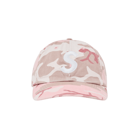 Supreme S Logo 6 Panel Pink Camo Hat