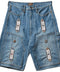 Kapital Embellished Denim Double Knee Jorts