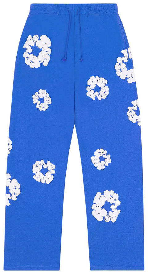 Denim Tears Cotton Wreath Blue Baggy Sweatpants