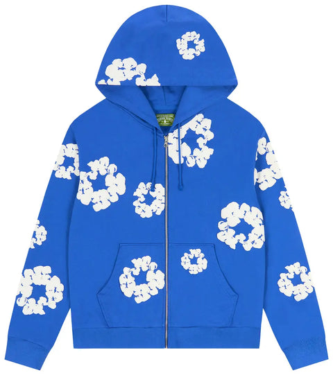 Denim Tears Cotton Wreath Blue Zip Up