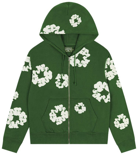 Denim Tears Cotton Wreath Green Zip Up