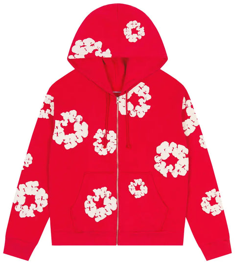 Denim Tears Cotton Wreath Red Zip Up