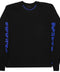 Chrome Hearts Blue Neck Logo Black L/S Tee