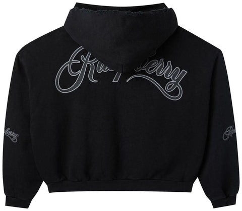 GV Gallery Raspberry Script Black Zip Up