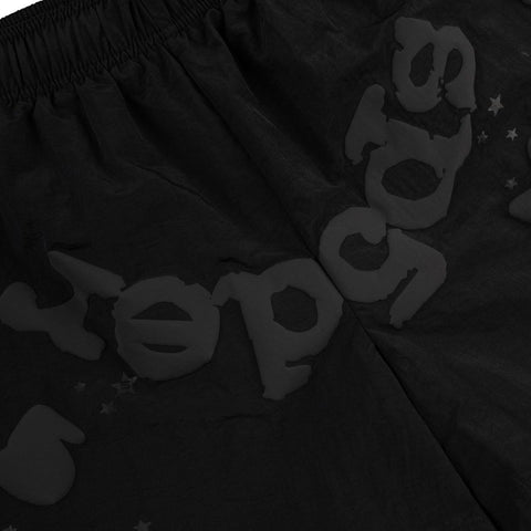 Sp5der Beluga Double Layer Black Shorts