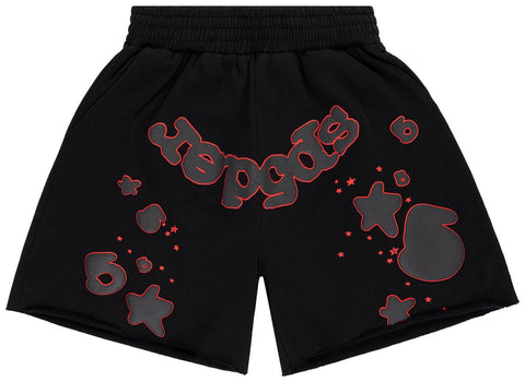 Sp5der Beluga Outline Black/Red Shorts