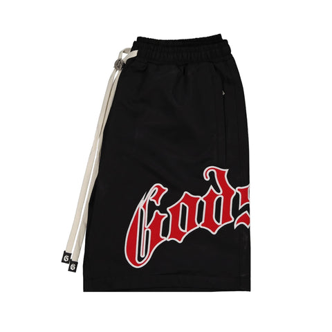 Godspeed OG Logo Black/Red Nylon Shorts