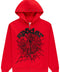 Sp5der OG Web Studded Red Hoodie