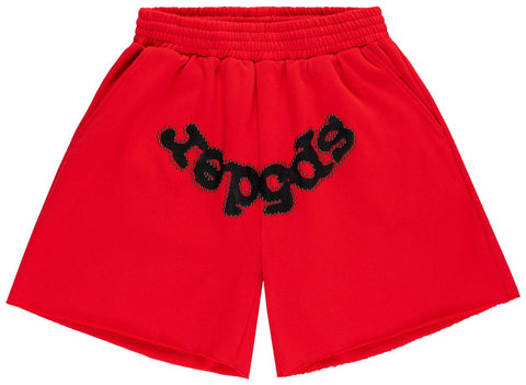 Sp5der OG Web Studded Red Shorts