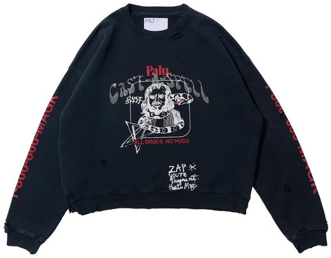 Paly Cast a Spell Washed Black Crewneck