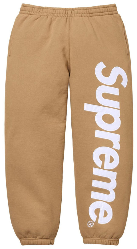 Supreme Satin Appliqué Tan Sweatpants