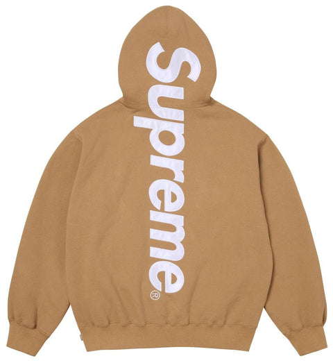 Supreme Satin Appliqué Tan Hoodie