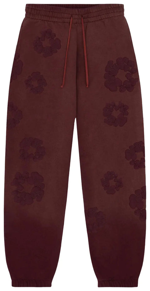 Denim Tears Cotton Wreath Mono Beet Root Sweatpants