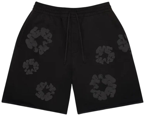 Denim Tears Cotton Wreath Mono Black Sweatshorts