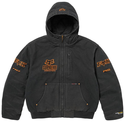 Supreme Fox Racing Hooded Black Work Jacket