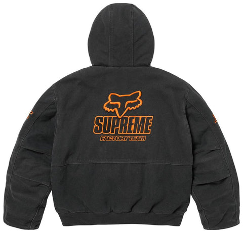 Supreme Fox Racing Hooded Black Work Jacket