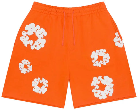 Denim Tears Cotton Wreath Orange Sweatshorts
