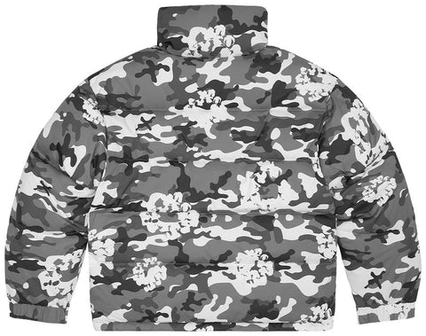 Denim Tears Cotton Wreath White Camo Puffer Jacket