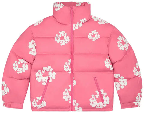 Denim Tears Cotton Wreath Pink Puffer Jacket