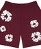 Denim Tears Cotton Wreath Burgundy Sweatshorts